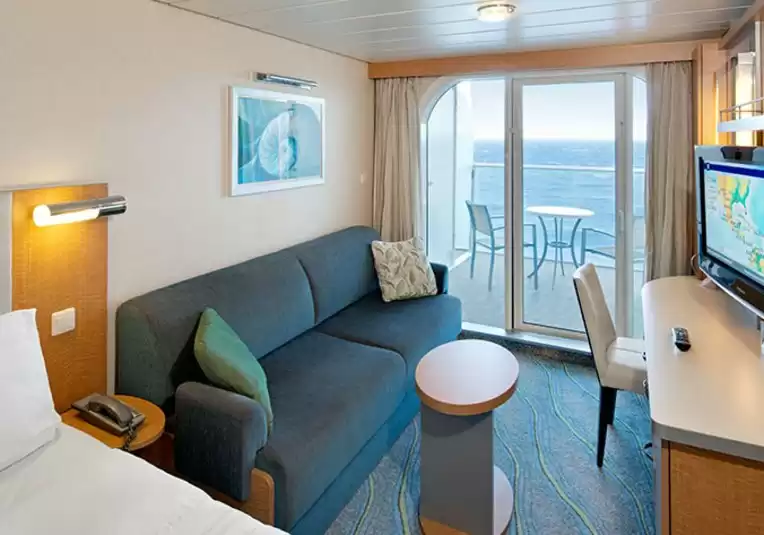 Cabina con vista al mar y gran balcón